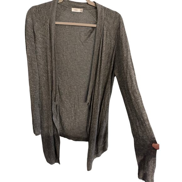 VINCE Women’s Gray Cardigan size Medium Long Sleeve - Picture 3 of 4